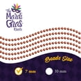 thumbnail image 3 of Mardi Gras Beads 33 inch 7mm, 12 Dozen, 144 Pieces, Orange Necklaces with Doubloon, 3 of 7