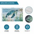 thumbnail image 6 of Coastal Turtle Placemats Set of 12, Nautical Ocean Shells Seaweeds Starfish Placemats for Dining Table, Place Mats for Kitchen Tabletop, Waterproof Wipeable Dining Table Mats Set, 6 of 9