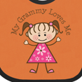thumbnail image 4 of Inktastic My Grammy Loves Me Girls Baby Bib, 4 of 4