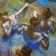 thumbnail image 2 of Degas, Edgar 20x20 Black Ornate Wood Framed with Double Matting Museum Art Print Titled - Ballerine dietro le quinte, 2 of 4