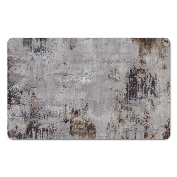 Style et Confort dans Ce Tapis de Couloir Moderne Abstrait Gris 20x32 Pouces : Antidérapant, à Poils Courts, Lavable en Machine, Parfait pour Salle de Bain, Cuisine, Entrée