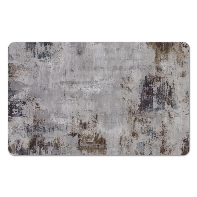 Style Meets Comfort in this 20x32 inch Modern Abstract Gray Runner Rug: Non-Slip, Low Pile, Machine-Washable, Perfect for Bathroom, Kitchen, Entryway