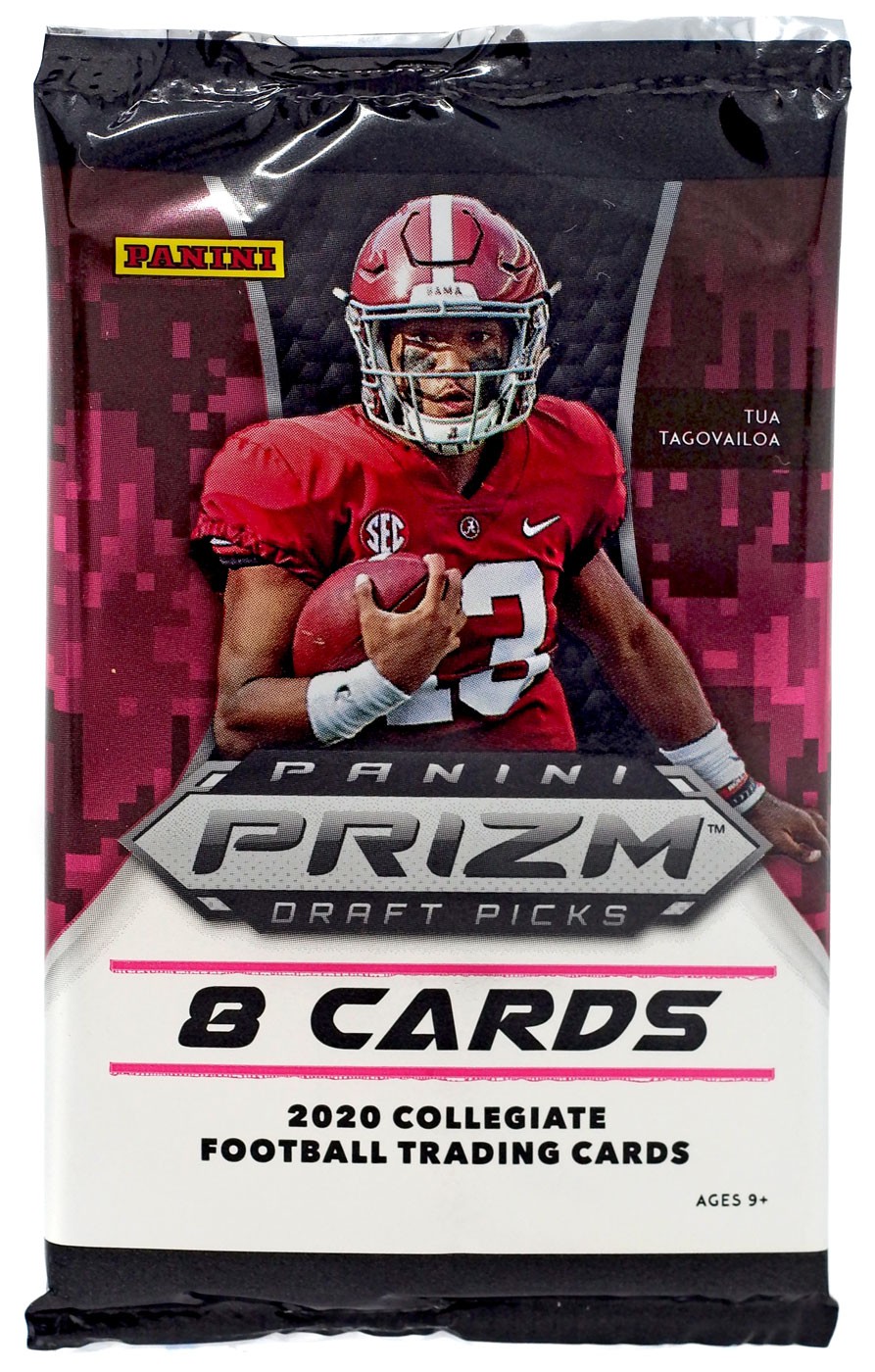 Collegiate Panini 2020 Prizm Draft Picks Football Trading Card Pack 8 