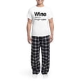 thumbnail image 5 of CafePress - Wine A Hug In A Glass Men's Light Pajamas - Men's Light Loose Fit Cotton Pajama Set, 5 of 7