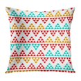 thumbnail image 1 of BOSDECO Blue Abstract Simple Ethnic Colorful Zig Zag Triangles Orange Boho Border Color Geo Pillowcase Pillow Cover Cushion Case 20x20 inch, 1 of 1