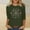 Army Green, variant on HOMBOM Womens Tops Clearance Under $5 3/4 Sleeve Army Green Easter Cross Print Crew Neck Shirts Easter Tops Women Religious M
