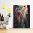 thumbnail image 2 of FORMRS Acrylic Clipboard with Low Profile Clip Standard A4 Letter Size, 12.5" x 9", Psychedelic Forest, 2 of 8