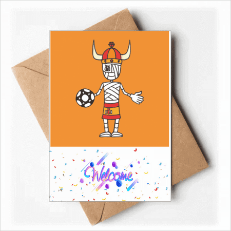 spanish bullfighter soccer cartoon Welcome Back Greeting Cards Envelopes Blank
