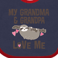 thumbnail image 4 of Inktastic Grandma and Grandpa Love Me Sloth Girls Baby Bib, 4 of 4