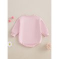 thumbnail image 5 of Suealasg Baby Girl Fall Sweatshirt Romper Bow Embroidery Long Sleeve Crew Neck Bubble Jumpsuit, 5 of 9