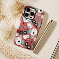 thumbnail image 6 of Casino Retro Gaming Phone Case - Red Cherry 8-Ball Dice Diamond Design, Stylish for Women Men, Perfect for Parties & Daily Use, Durable Shockproof, Compatible with iPhone 11/12/13/14/15/16 (Pro Max/P, 6 of 9