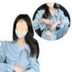 thumbnail image 1 of Top de manga larga NikouMX con volantes y botones cuello de muñeca, 1 of 8