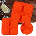 thumbnail image 2 of Halloween Pumpkin Cake Mould Scary Face Design Baking Pan Jelly Maker Reusable Silicone For Desserts, 2 of 6