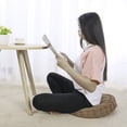 thumbnail image 7 of PiccoCasa Home Office Corduroy Round Shaped Sofa Floor Chair Cushion Pad Coffee Color, 7 of 7