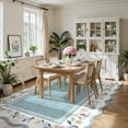 thumbnail image 4 of Lahome 8'x10' Boho Floral Scalloped Area Rug,Machine Washable, Non-Slip Low-Pile Vintage Distressed Design for Living Room, Bedroom, Dining Room Office,Blue, 4 of 12