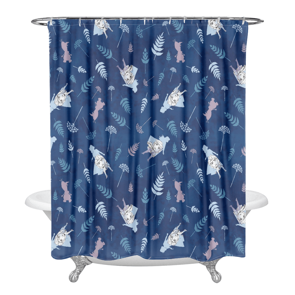 Fnyko Frozen Shower Curtains Cartoon Print Decorative Curtain with