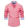 thumbnail image 1 of Camisa de manga larga con solapa estrecha y estampado floral para hombre, poliéster estampado, informal para todas las estaciones, tallas S-XXL, 1 of 3