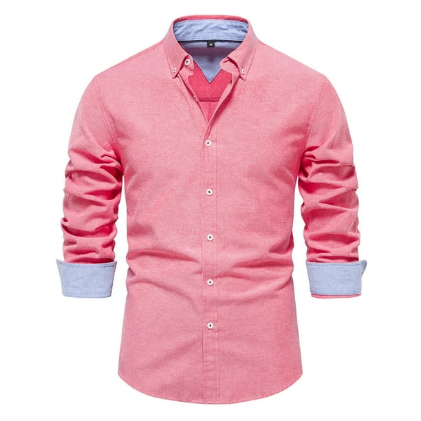 Camisa de manga larga con solapa estrecha y estampado floral para hombre, poliéster estampado, informal para todas las estaciones, tallas S-XXL