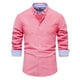 thumbnail image 1 of Camisa de manga larga con solapa estrecha y estampado floral para hombre, poliéster estampado, informal para todas las estaciones, tallas S-XXL, 1 of 3