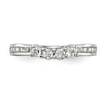 thumbnail image 4 of Solid 14k White Gold Diamond Wedding Band Ring Size 5.5 (.57 cttw.), 4 of 8