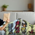 thumbnail image 3 of Cartoon Soft Flannel Fleece Throw Blanket, Excavator Loader Machines Signs and Vehicles in Style Drawing Illustration, Cozy Plush for Indoor and Outdoor Use, 50" x 70", Multicolor, by Ambesonne, 3 of 5