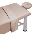 thumbnail image 6 of FITYLE 3 Pieces Massage Table Sheet Set,SPA Bed Cover, Breathable, Soft,Washable,Face Rest Cover,Massage Fitted Sheet for Beauty SPA Brown, 6 of 10
