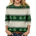 thumbnail image 6 of St Patricks Day Sweater Women Long Sleeve Crewneck Irish Oversized Pullover Plus Size Sweater, 6 of 8