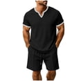 thumbnail image 3 of Haut de Base Extensible pour Hommes à Manches Longues et Col Rond pour Entraînement Physique, Cyclisme en Plein Air, Course, Randonnée, Gym, Entraînement, Évacuation de l'Humidité, Respirant / IhhxPro, Noir M, 3 of 8