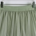 thumbnail image 5 of Blmnix Skirts for Women Trendy Asymmetrical Tulle Skirt Flowy Skirt Skirts Green Long Skirt Slip Skirt for Women,Free Size, 5 of 5