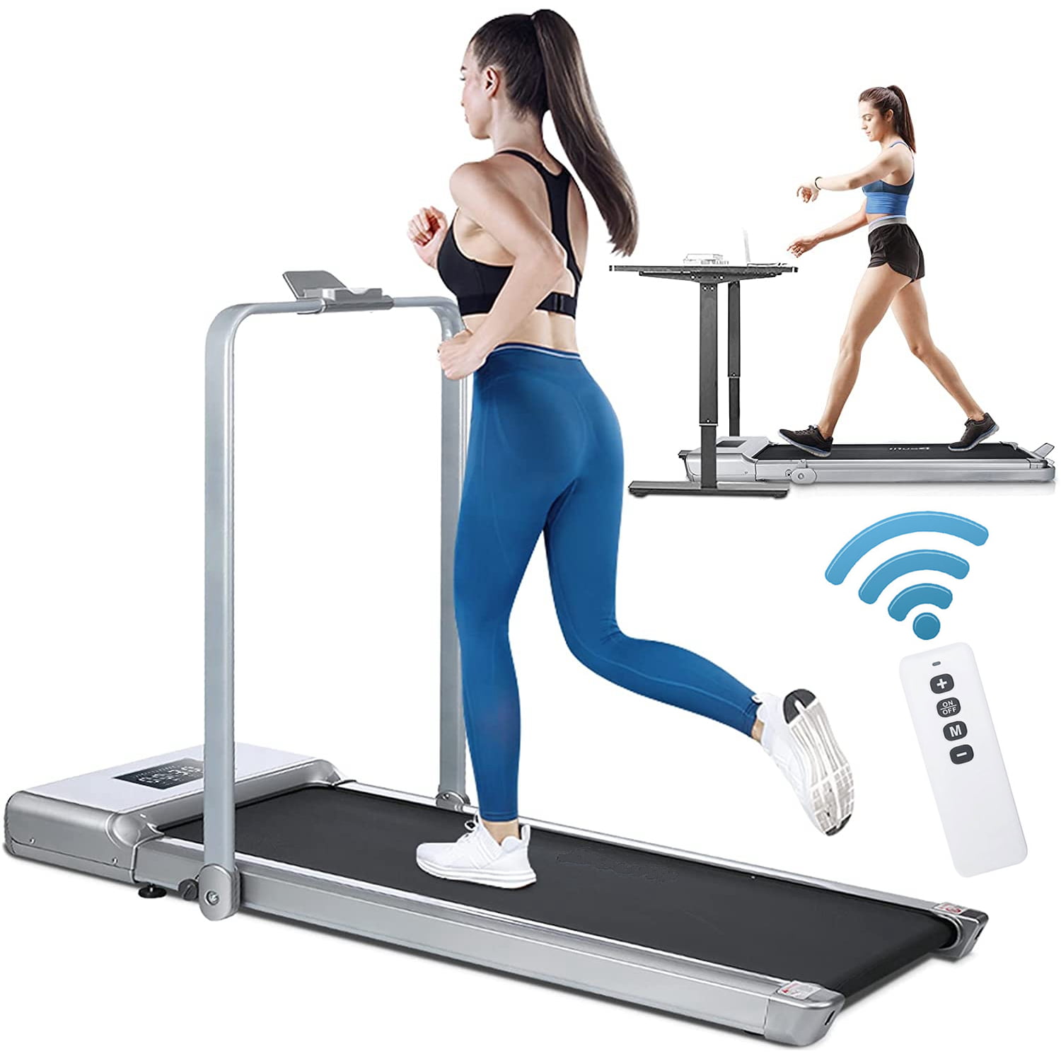 Bigzzia Electric Treadmill Running Walking Pad Machine Fitness Home Cardio Exerc 