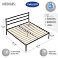 thumbnail image 3 of Magma Life Base de Cama King Size con Cabecera de Metal Resistente, Plataforma con Espacio de Almacenamiento, Fácil Armado, Soporte Antideslizante para Colchón, Diseño Moderno y Duradero, Estabilidad, 3 of 5
