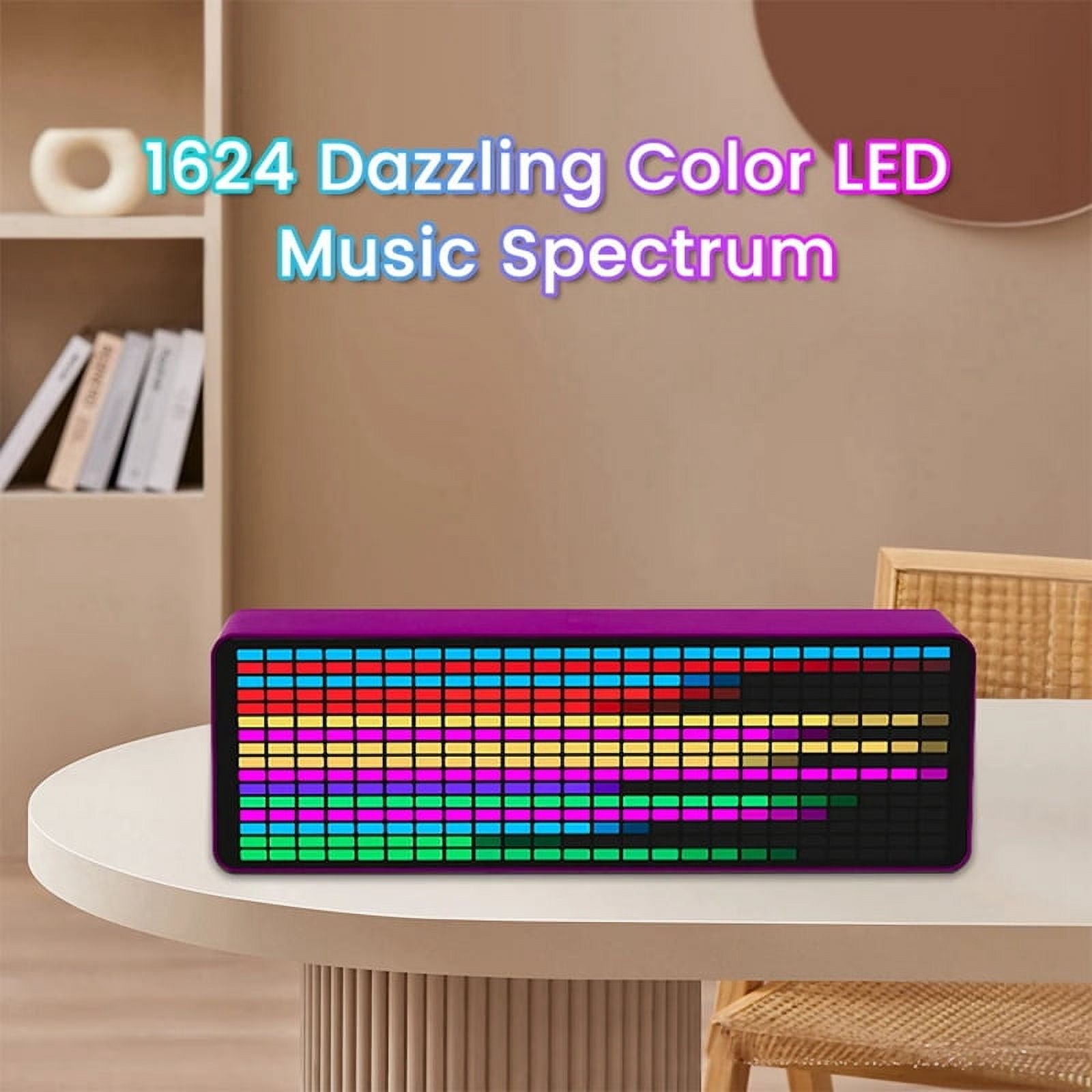 LED Music Spectrum Display RGB Light Colorful Spectrum Pickup Atmosphere Lamp Voice Control Level Indicator