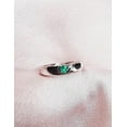 thumbnail image 2 of Natural Emerald Gemstone Ring, Round Cut Ring, 925 Sterling Silver Ring Wedding Gift For chritmas, 2 of 5