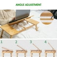 thumbnail image 5 of Bamboo Laptop Desk Serving Bed Tray with Drawer Computer Desk, Writing Desk, Lap Desk, 5 of 6