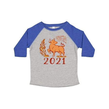 

Inktastic 2021 Chinese New Year Ox Gift Toddler Boy or Toddler Girl T-Shirt