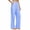 Blue, variant on SEMPAI Women's Striped Wide Leg Pants Baggy Elastic Waist Lounge Pants Flowy Palazzo Trousers with Pockets Casual Fall Winter Outfits for Beach Vacation Blue L