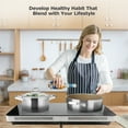 thumbnail image 3 of Duxtop 17PC Professional Stainless Steel Induction Cookware Set with Ceramic Coating Nonstick Frying Pan, Oven & Dishwasher Safe(Brown), 3 of 7