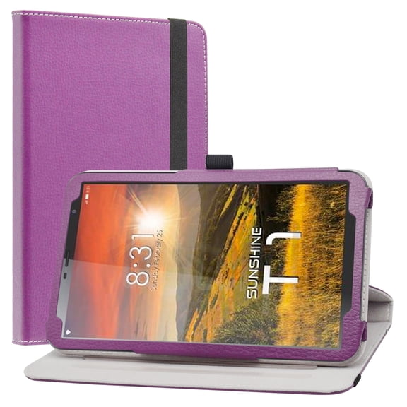 Labanema For Sunshine T1 Elite Case,360 Degree Rotary Stand Cover for Sunshine T1 Elite/SKY Devices SKY Pad 8/FOXX T8/Scepter 8/Hyudai Hytab Plus 8WB1 8" Tablet,Purple