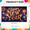 2A, variant on Decorative Design Happy New Year Banner Polyester Material Celebration Banner Rocket Theme Floral Elements Colorful Theme for Holiday Celebration Indoor Decoration Kids Party