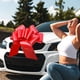 thumbnail image 3 of Lazo gigante Riwesomey de coche rojo de plástico 30 pulgadas para decoración de coche de boda, 3 of 6