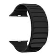 thumbnail image 3 of Magnetic Link Loop Sport Silicone Bands Compatible for iWatch Series 10 9 8 7 6 5 4 SE 3 2 1 46/45/44/42mm Women Men, Soft Rubber Strap with Magnetic Clasp for Apple Watch Ultra 49mm, Starlightgray, 3 of 5