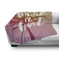 thumbnail image 3 of Saying Soft Flannel Fleece Throw Blanket, Will Work for Travel Funny Saying at Vintage Filtered Background with a Palm Tree, Cozy Plush for Indoor and Outdoor Use, 50" x 60", Multicolor, by Ambesonne, 3 of 6