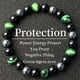thumbnail image 1 of Pulsera de cristal con piedra de bilis negra y ojo de tigre, pulsera relajante y contra la ansiedad, pulsera elástica, 1 of 7