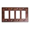 thumbnail image 3 of Monarch Abode 17016 Hand Hammered Switch Plate, 4-Gang, Pure Copper, 3 of 9
