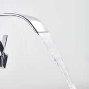 Chrome Floor Mounted Bathtub Faucet Free Standing Tub Filler W/Hand Sprayer