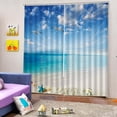 thumbnail image 4 of DOLITY Set 2 Panels Photo Printing 3D Curtains Seascape, 4 of 8