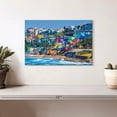 thumbnail image 2 of Elephant Stock Vibrant Seaside Town Wall Art - Horizontal Canvas Wall Art - Living Room Wall Decor - Beach Canvas - Blue And Beige Decor - 12" x 8", 2 of 8