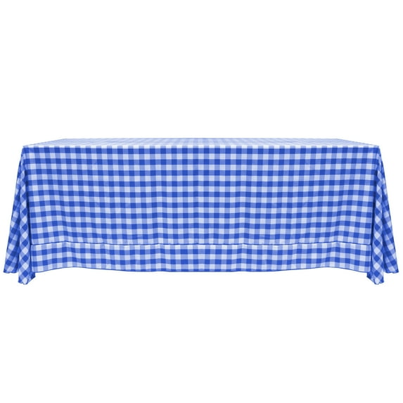 Ultimate Textile 108 x 156-Inch Rectangular Polyester Checkered Tablecloth with Rounded Corners