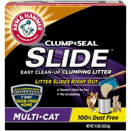 Arm & Hammer Slide Clumping Cat Litter, Multi Cat, 14 (Best Scoopable Cat Litter)