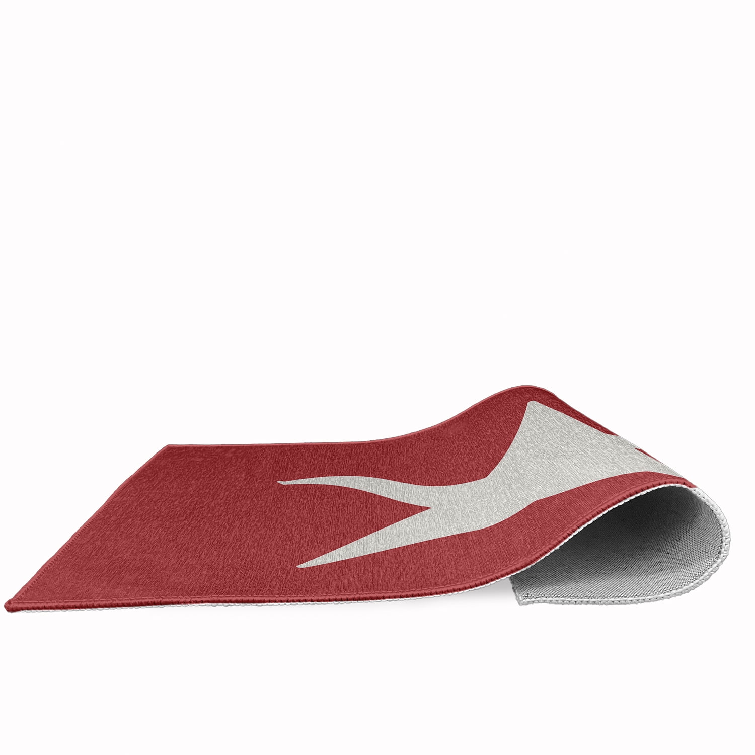 Simply Daisy 2' x 3' Big Star Chenille Rug, Ligonberry Red and White